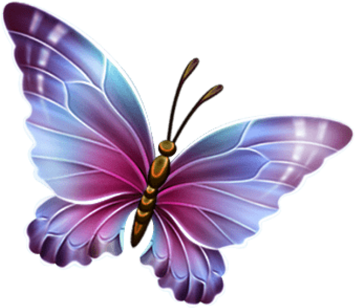 Free Png Download Purple And Blue Transparent Butterfly Clipart (850x756), Png Download