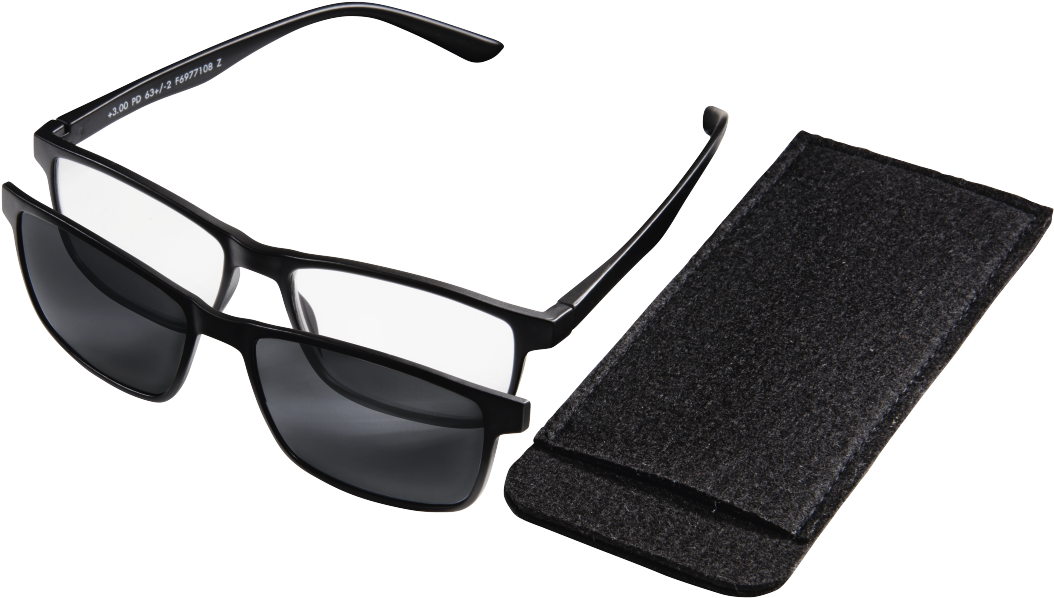 Reading Aid With Magnetic Sun Clip, Plastic, Black, - Png Download (1100x1100), Png Download