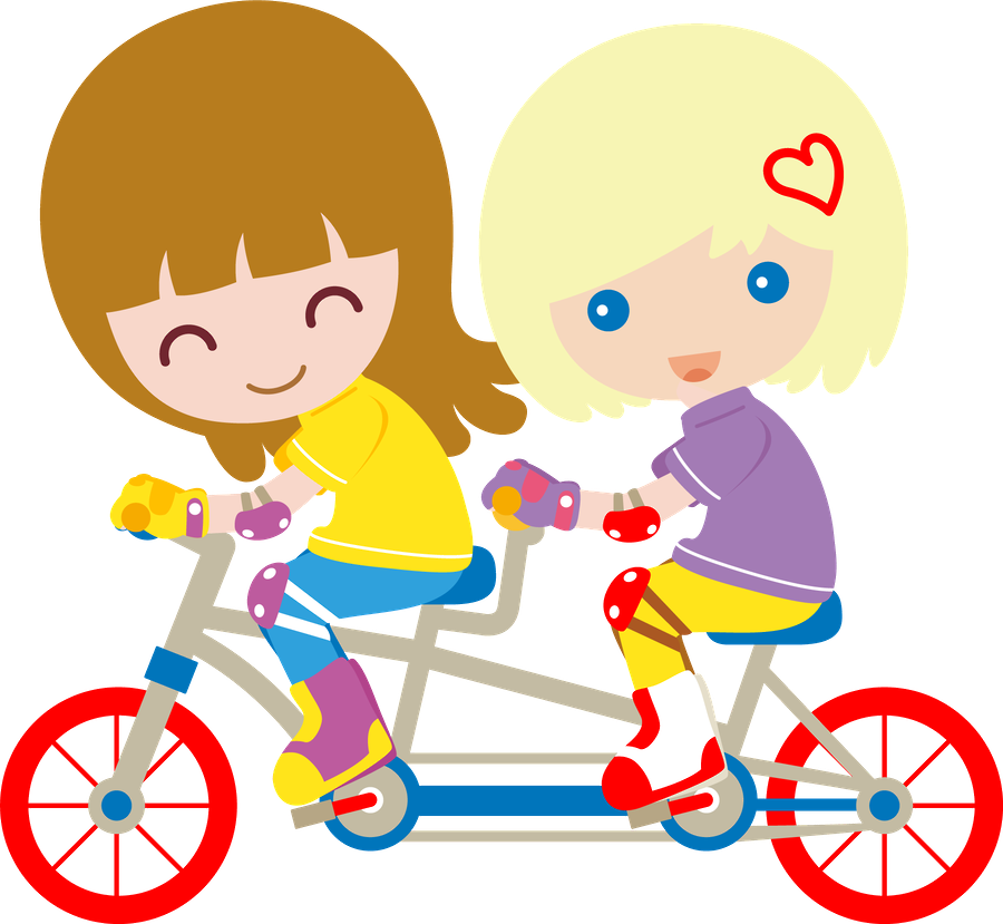 Kids Clipart Cycling - Png Download (900x829), Png Download
