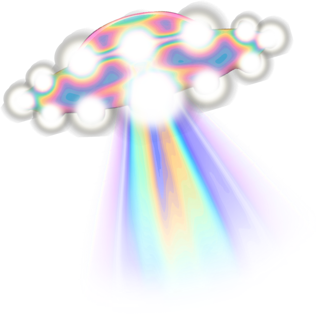 Spaceship Holo Holographic Vaporwave Clipart (1030x1024), Png Download
