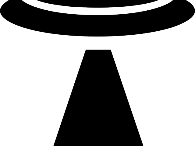 Ufo Clipart Black And White - Png Download (640x480), Png Download