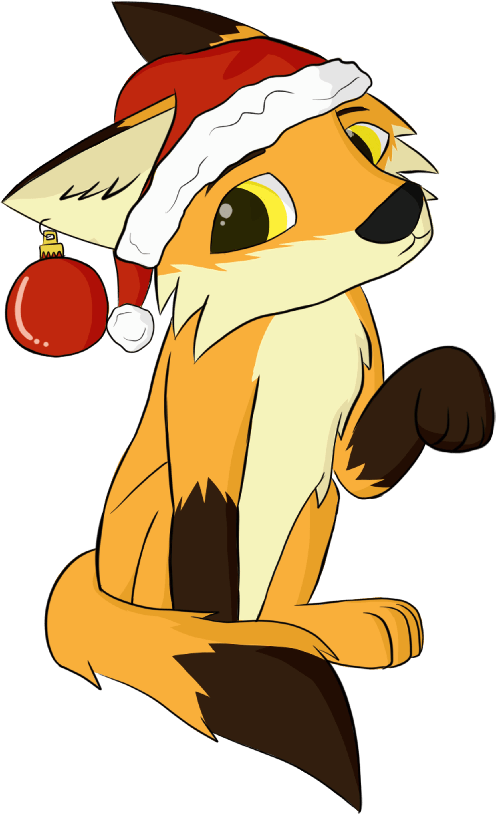 Christmas Fox Clipart (2200x3000), Png Download