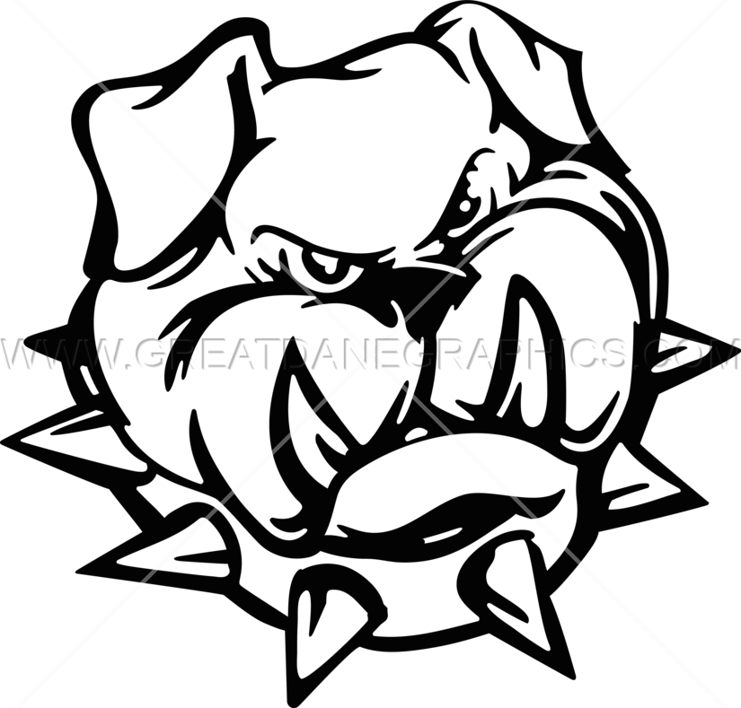 Bulldog Head Production Ready Clipart (825x789), Png Download