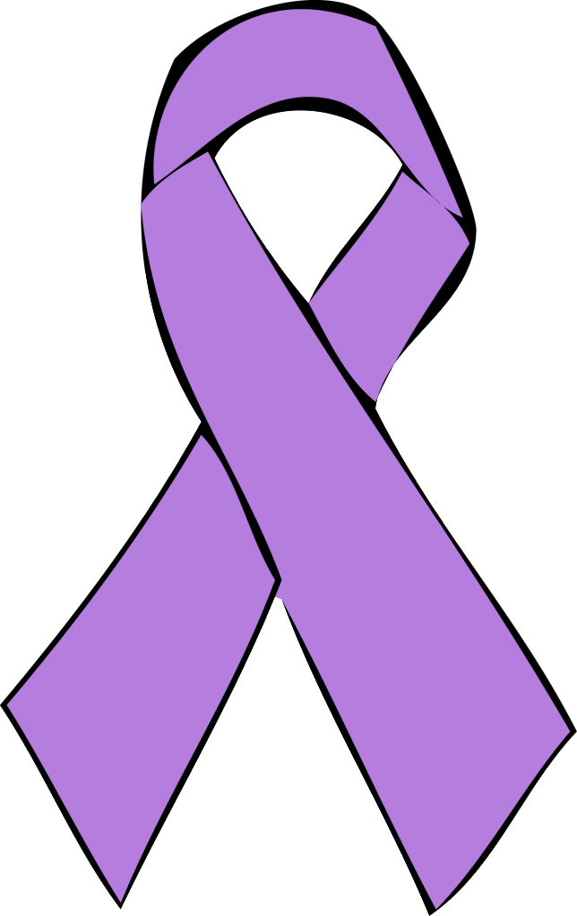 Cancer Ribbon Vector Clipart (644x1023), Png Download
