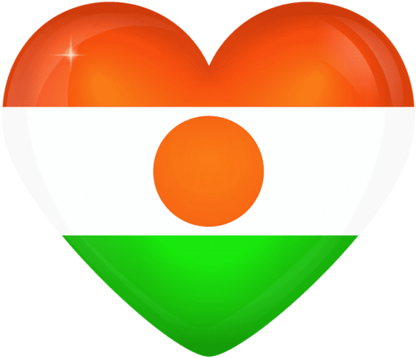 Free Png Download Niger Large Heart Flag Clipart Png Transparent Png (850x741), Png Download