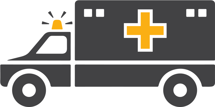 Type I Ambulances Clipart (876x438), Png Download