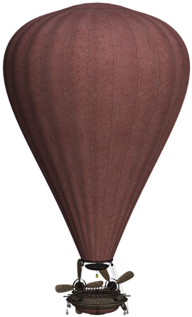 Vintage Hot Air Balloons Messages Sticker-0 Clipart (640x480), Png Download