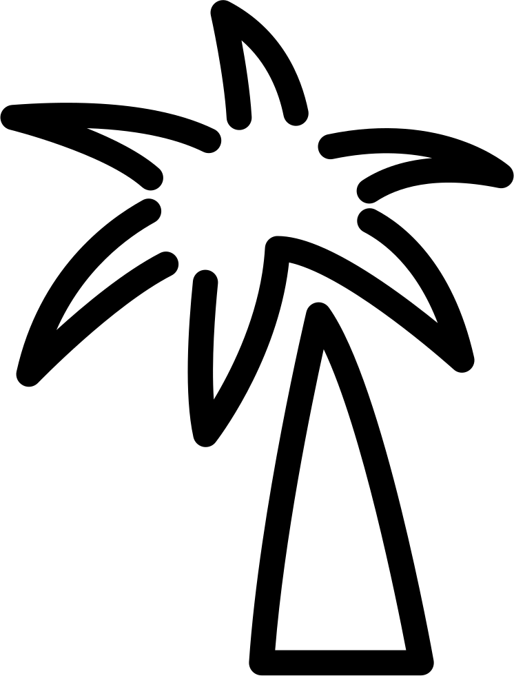 Palm Tree Doodle Comments Clipart (746x981), Png Download