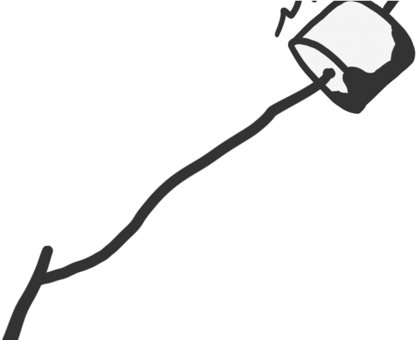 Drawn Camp Fire Line Art Clipart (640x480), Png Download