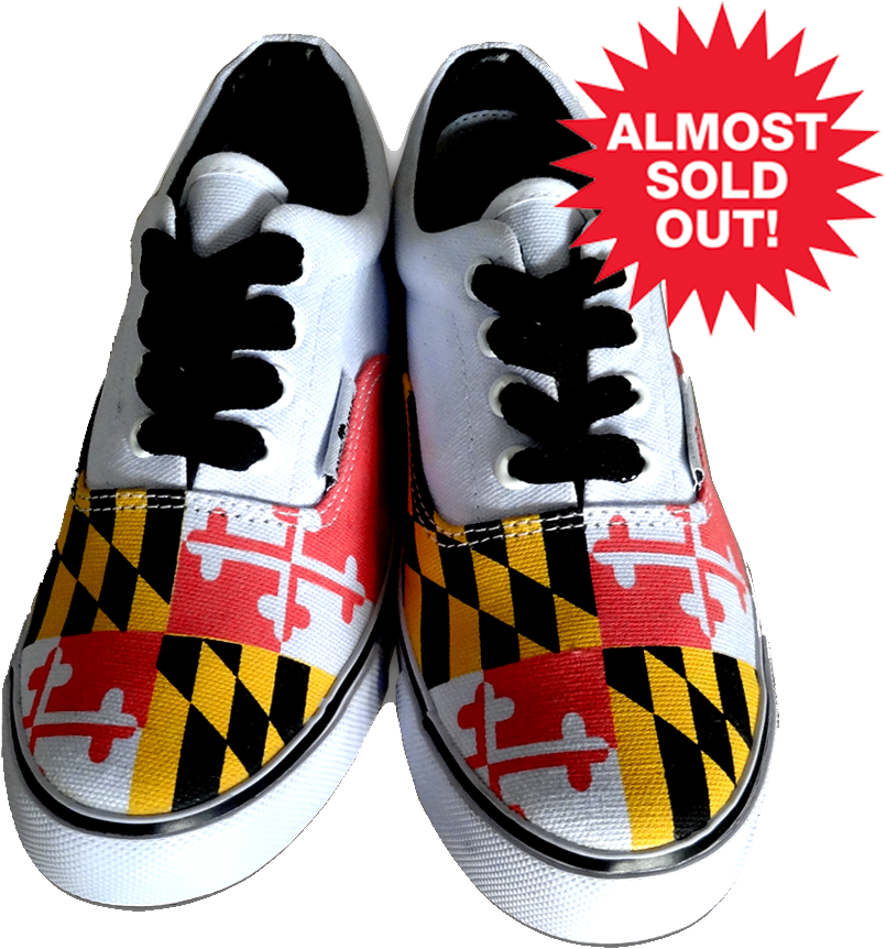 Route One Apparel's Newest Product, Maryland Flag Shoes, Clipart (805x862), Png Download