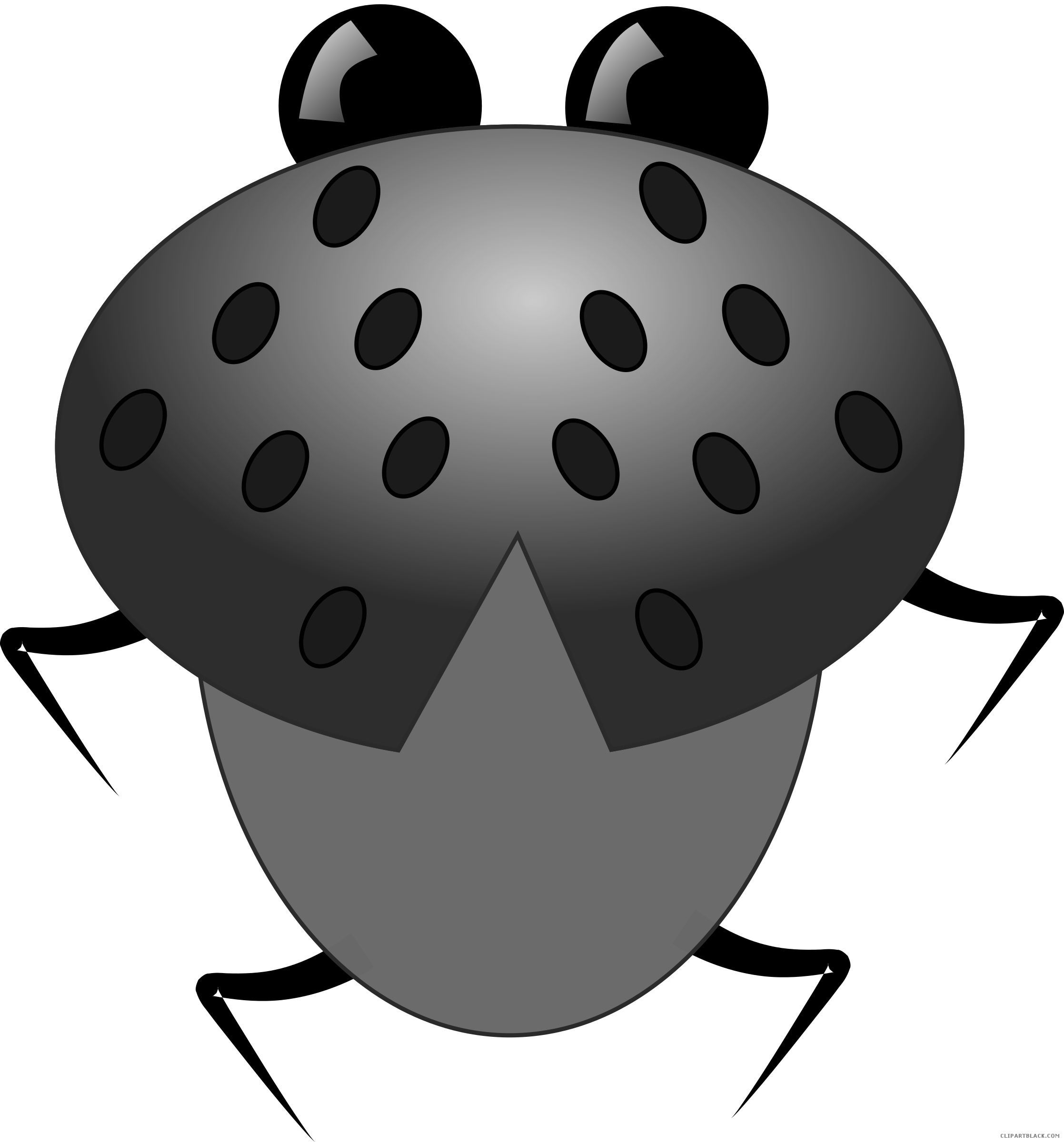 Clipart Ladybugs Black And White Free - Png Download (2235x2400), Png Download