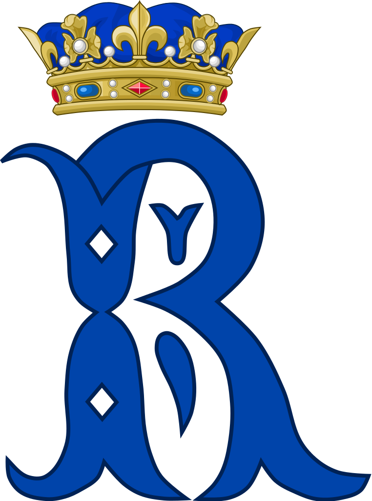 Royal Monogram Of Princess Renée Of France Clipart (762x1024), Png Download
