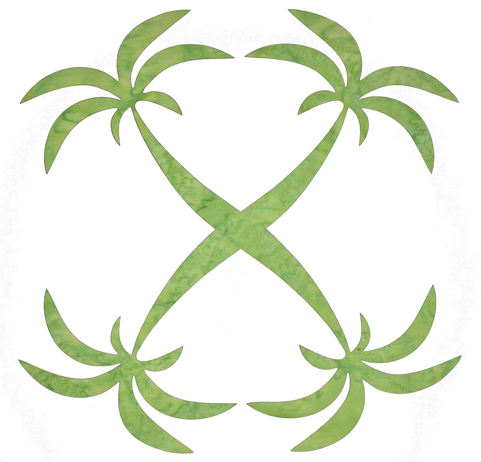 Palm Tree Fusible Applique Clipart (1657x1600), Png Download