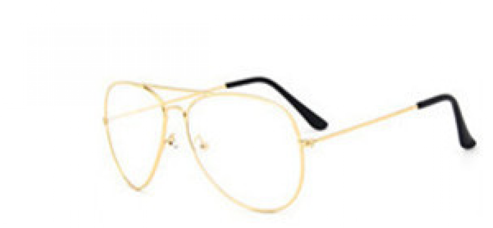 Clear Metal Aviator Gold Clipart (980x980), Png Download