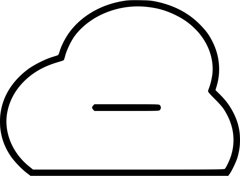 Cloud Minus Outline Remove Comments Clipart (980x720), Png Download