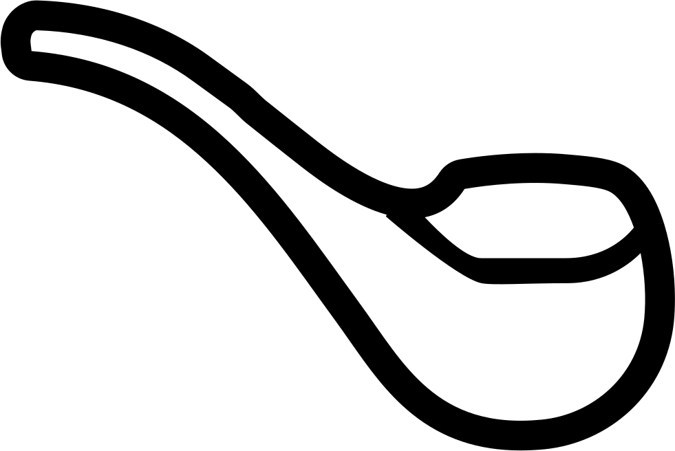 Smoking Pipe Outline Comments Clipart (981x656), Png Download