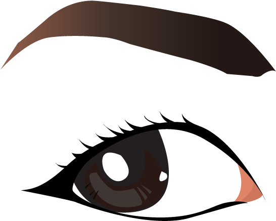 Brown Eyes Clipart Line Art - Png Download (709x567), Png Download