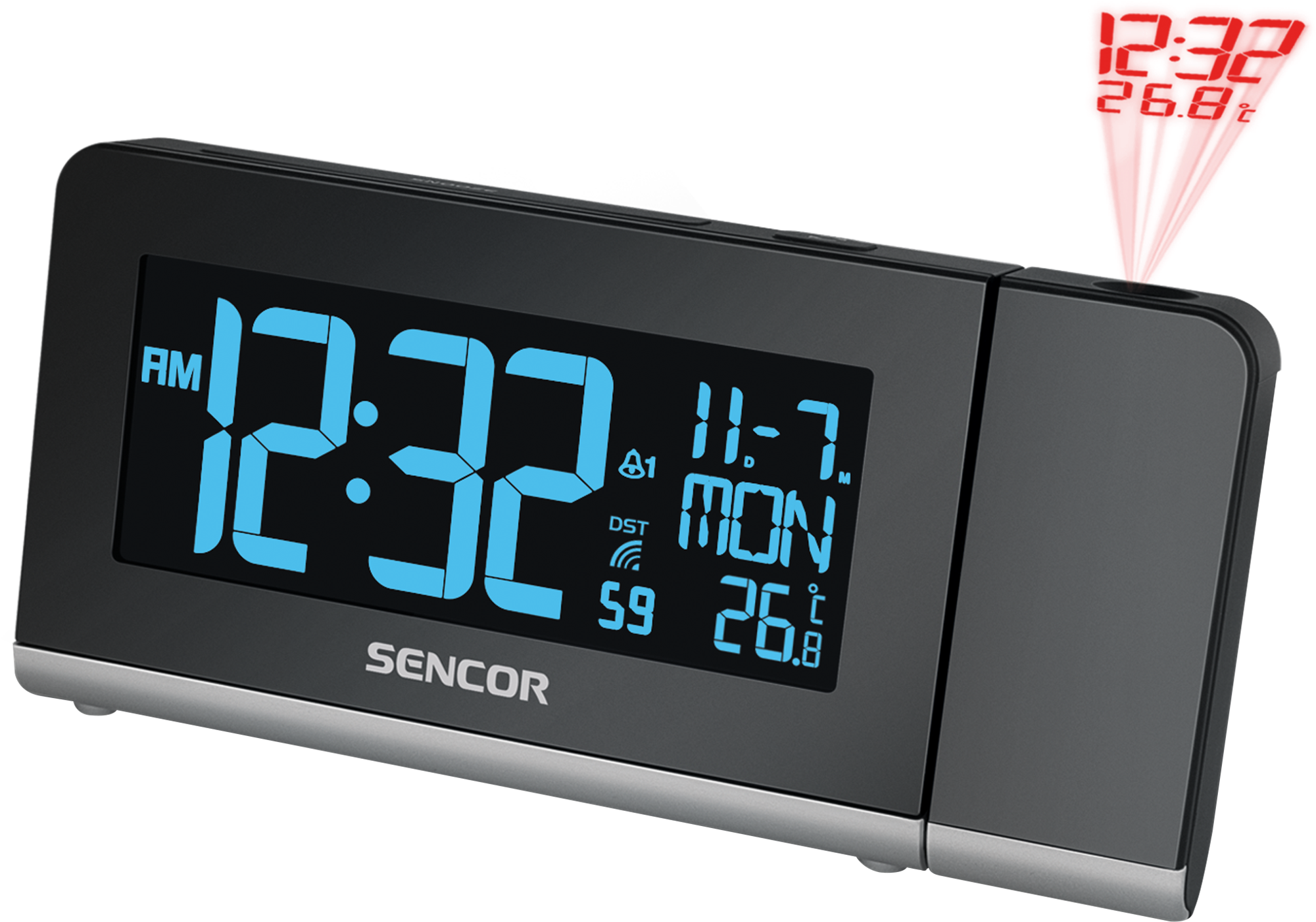 Projection Alarm Clock Transparent Background Clipart (2100x2100), Png Download