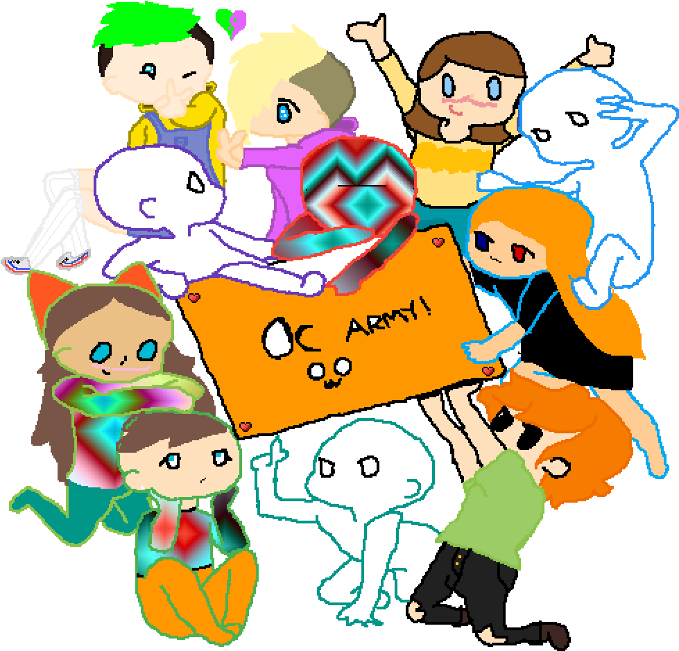 The One With Red And Blue Eyes Is Me And Plz Add Your Clipart (1000x1000), Png Download