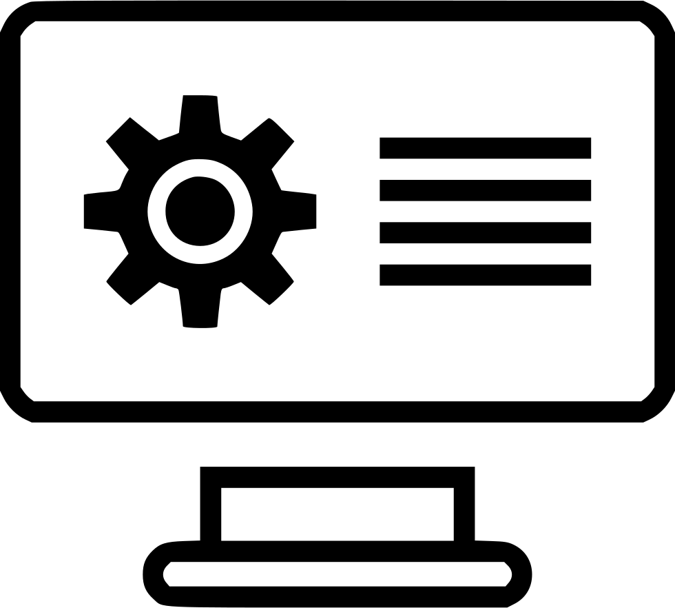 Gear Computer Monitor Screen Online Web Options Comments Clipart (980x882), Png Download