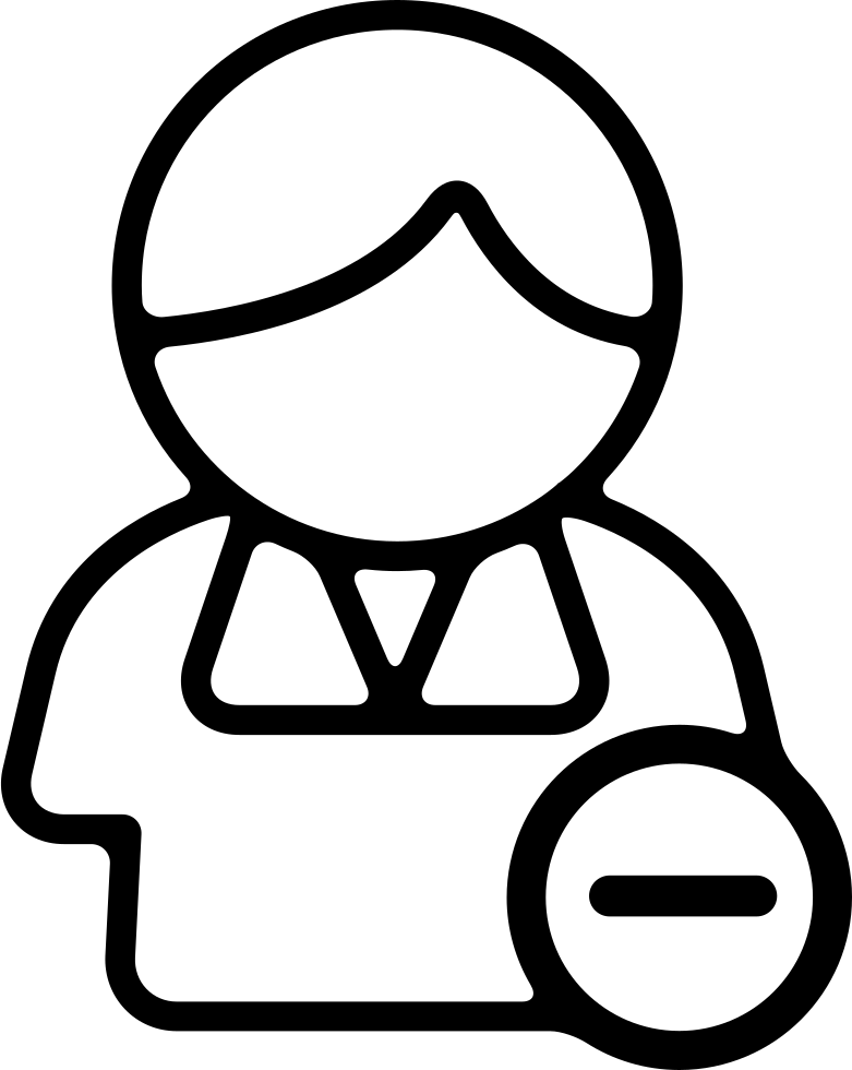 Minus Sign On Contact Symbol Comments Clipart (781x980), Png Download