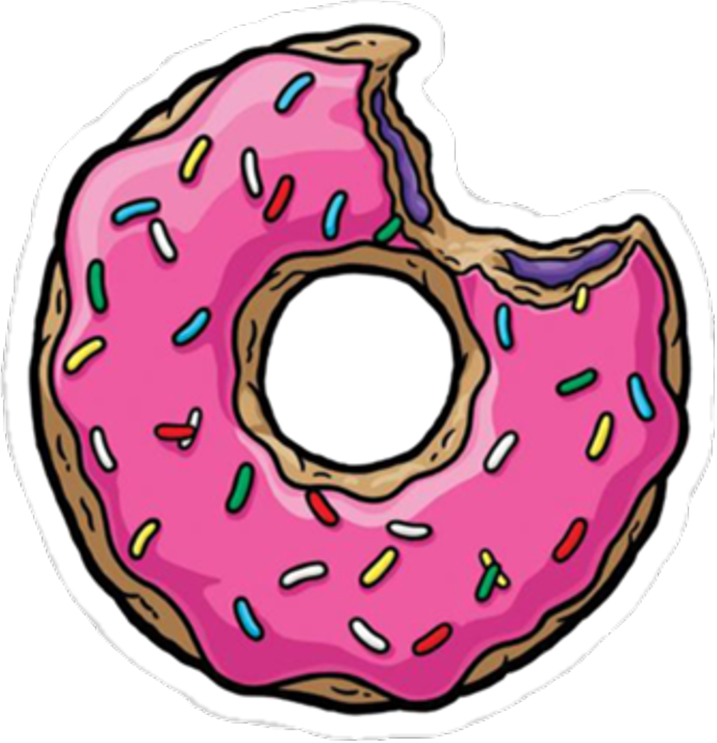 Donuts Food Sweets Pink Bite Freetoedit Clipart (1024x1061), Png Download