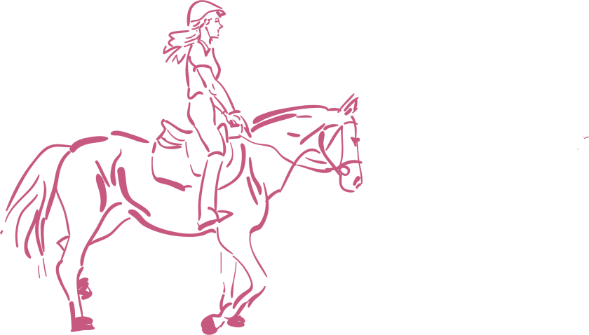 Girl Riding Horse Drawing At Getdrawings Com Free For Clipart (840x478), Png Download