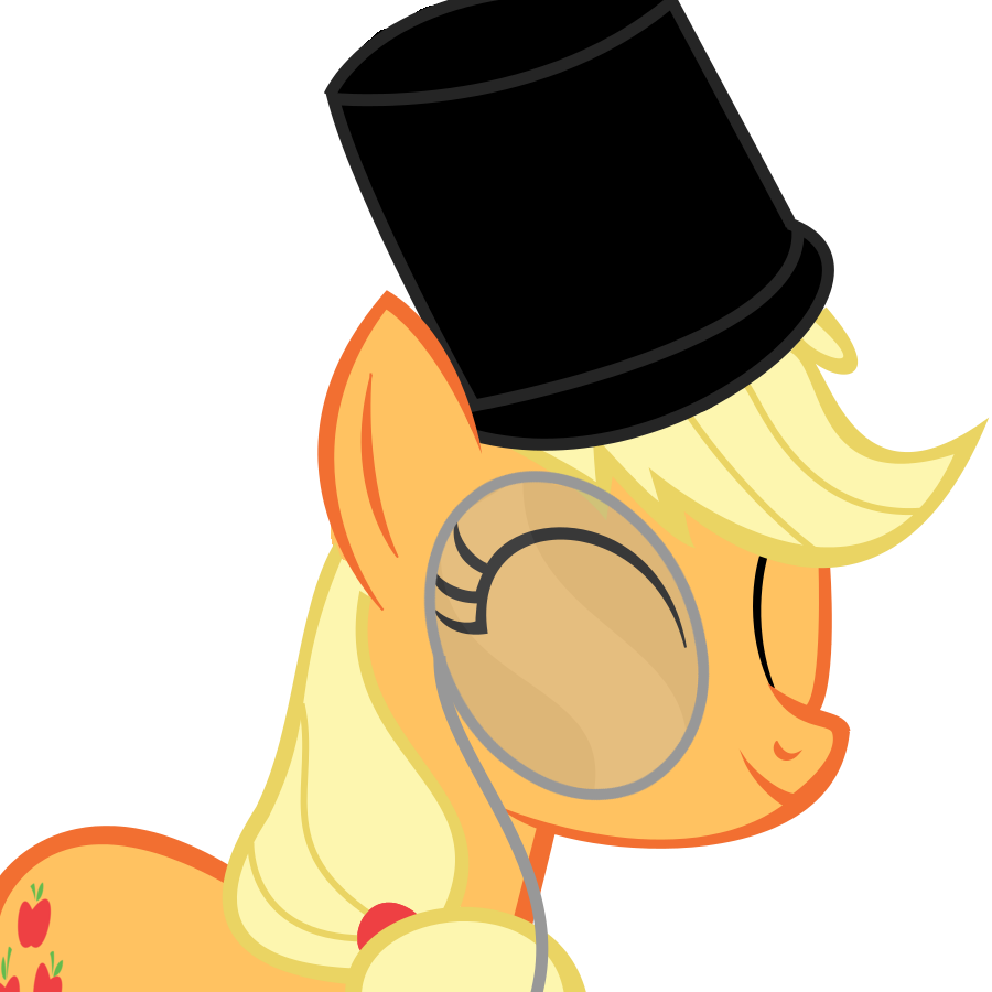 Jpg Applejack With A Crappy Top Hat And Clipart (900x900), Png Download