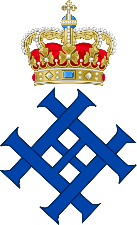 Royal Monogram Of Prince Harald Of Denmark & Princess Clipart (467x768), Png Download
