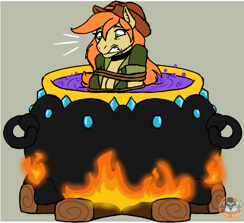 Pony In Peril Commission Clipart (900x815), Png Download