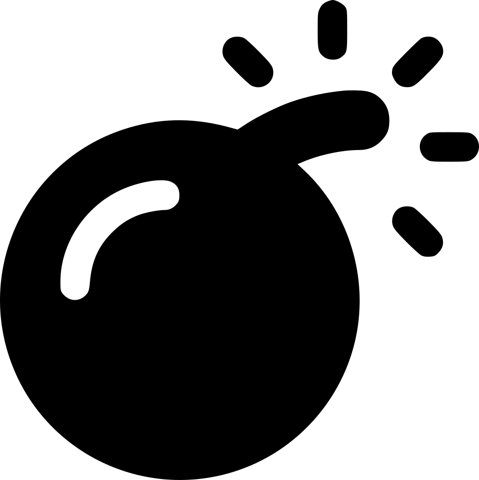 Bomb Boom Danger War Explosive Weapon Comments Clipart (980x982), Png Download