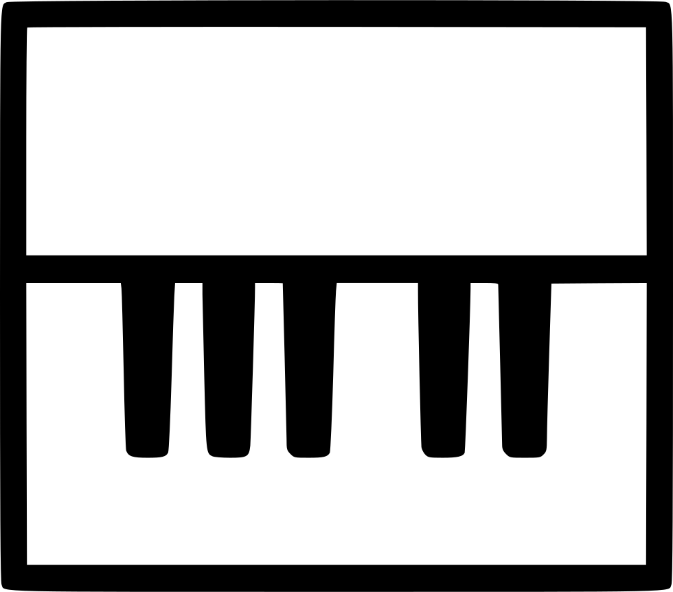Piano Svg Side Clipart (980x862), Png Download