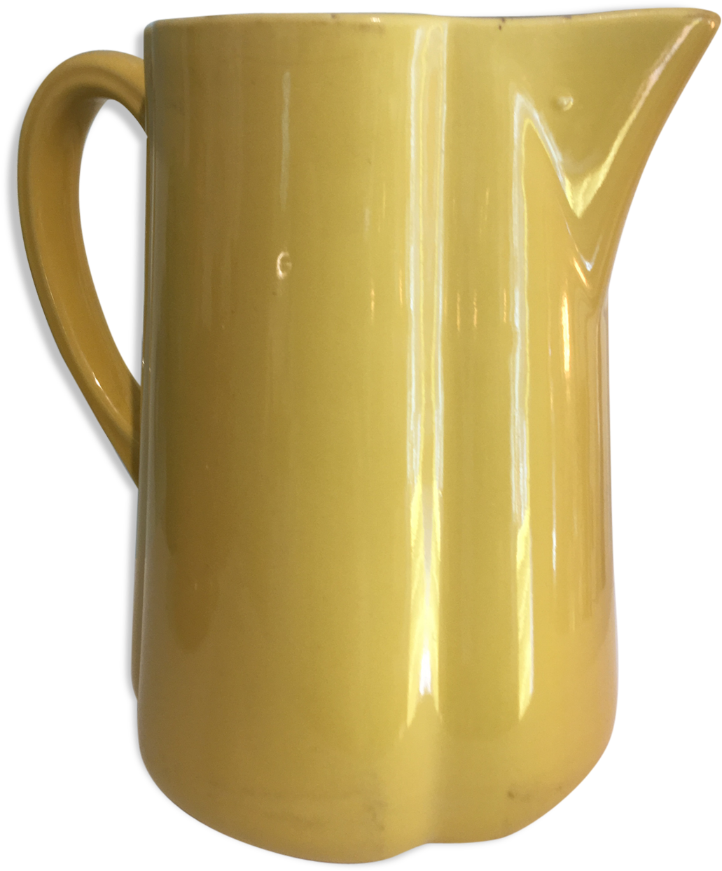 Pitcher Carafe In Ceramic Yellow Vintage 40s Clipart (1457x1457), Png Download