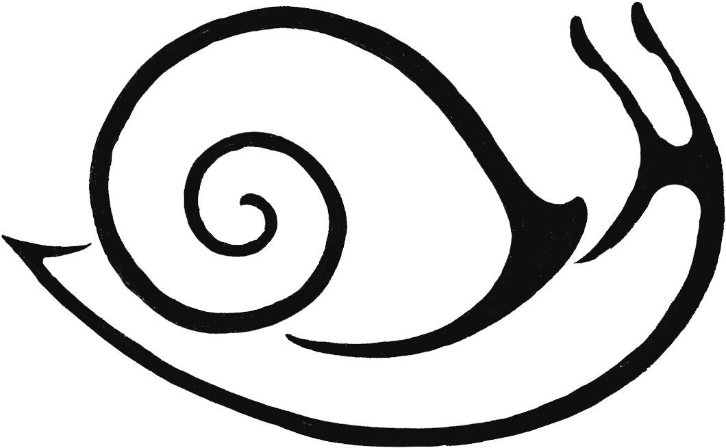 Snail Only Trans Black Clipart (1080x686), Png Download