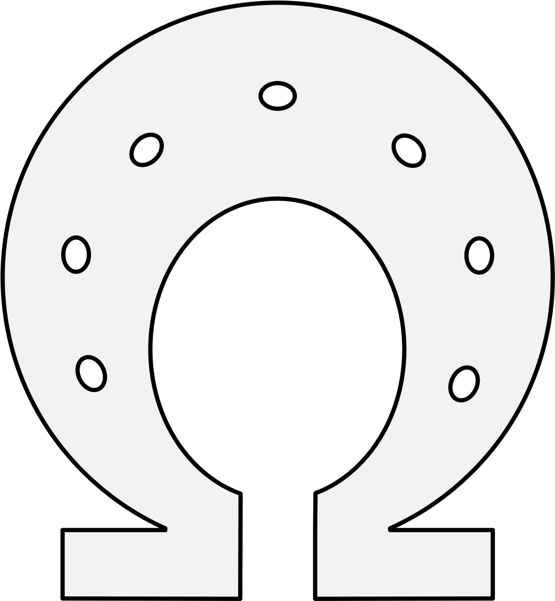 Horseshoe Transparent Pdf Clipart (1106x1183), Png Download