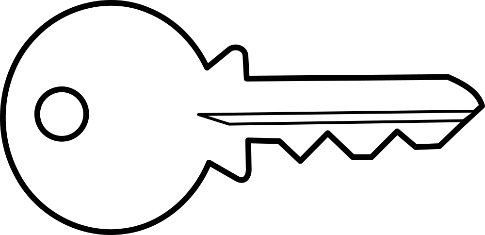 Clé / Key Clipart (1000x484), Png Download