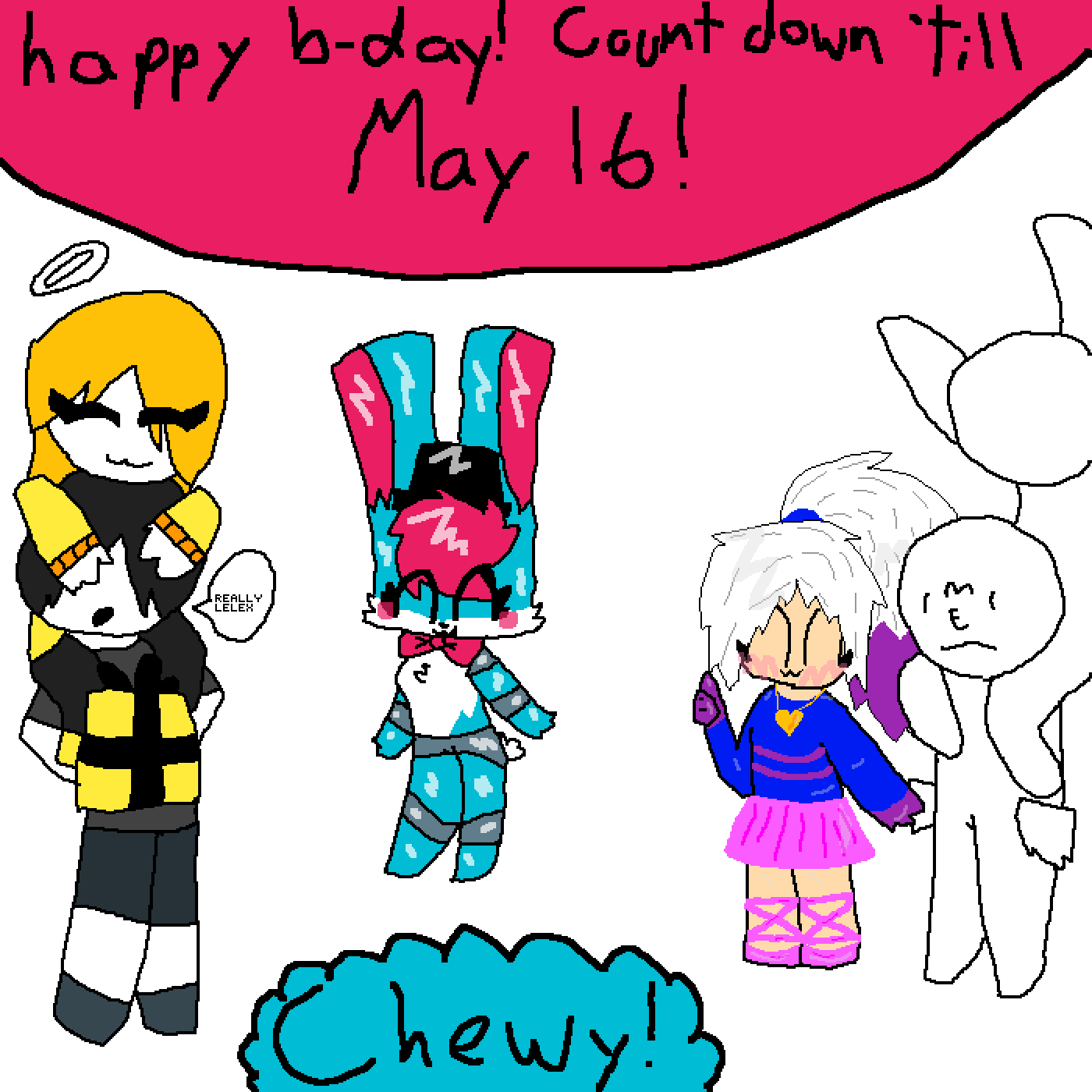 Happy B Day Chewie Clipart (1400x1400), Png Download