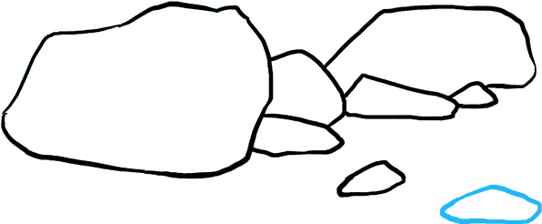 How To Draw Rocks Clipart (680x678), Png Download