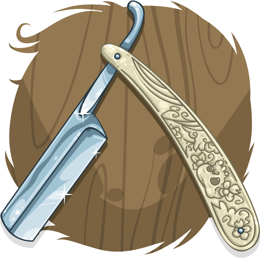 Cut Throat Razor Clipart (1024x1024), Png Download