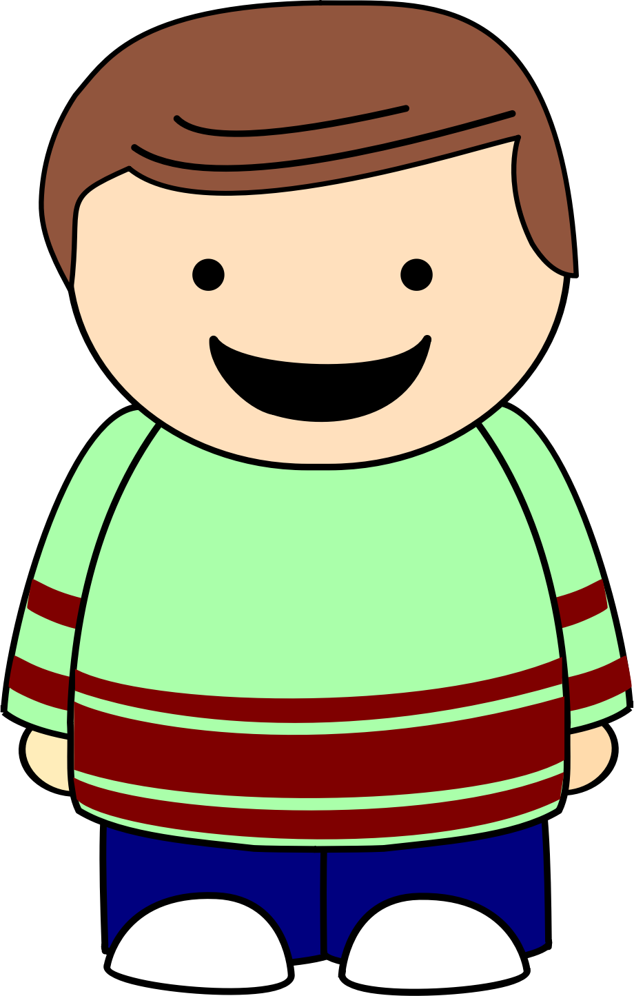 Clipart Boy Brown Hair - Png Download (920x1445), Png Download