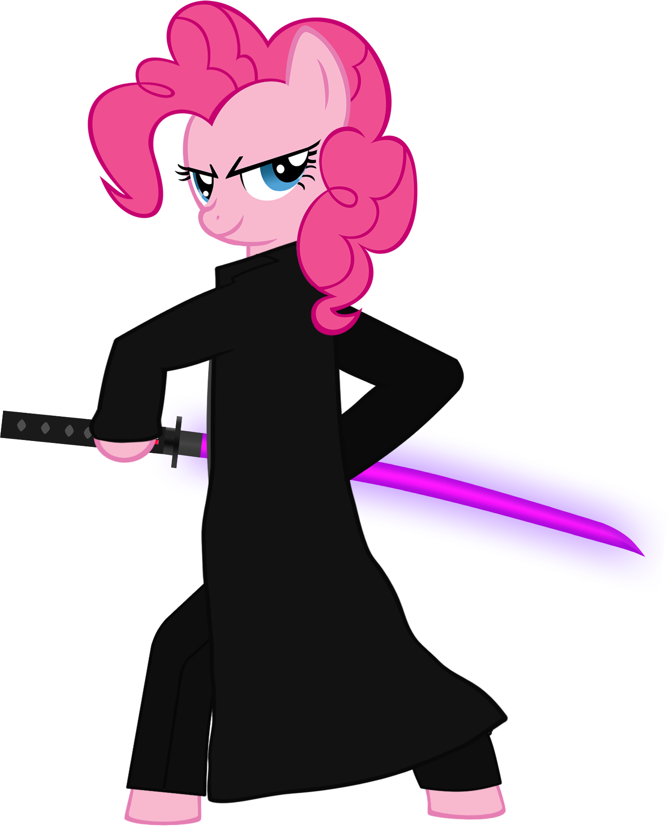 Pinkie Pie With A Blacklight Katana Clipart (1350x1669), Png Download