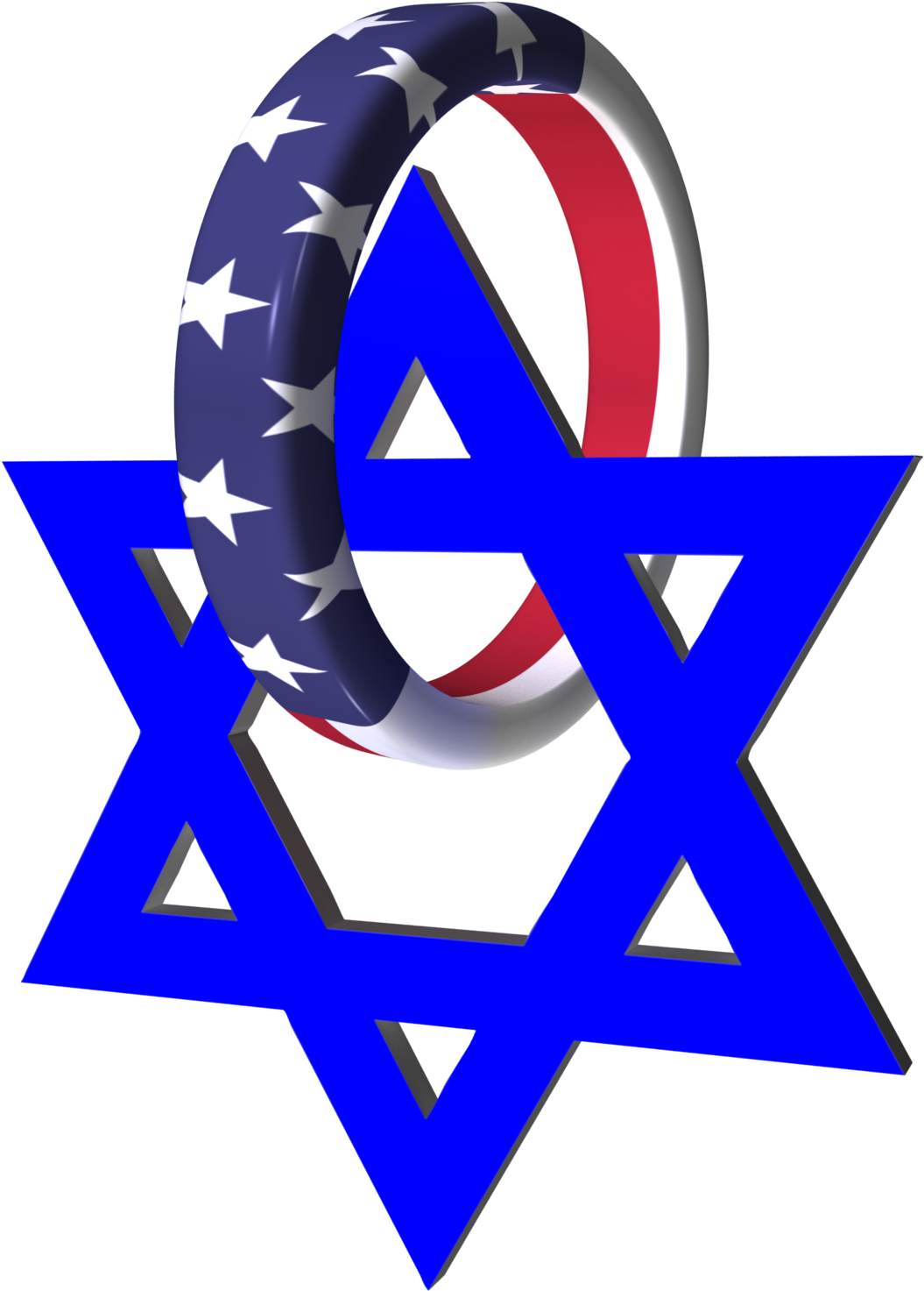 Usa Israel Ring Star Clipart (2560x1600), Png Download