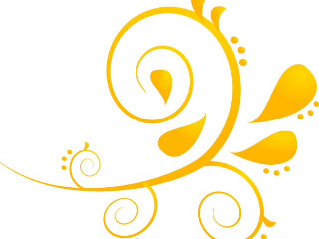 Golden Clipart Swirls - Png Download (640x480), Png Download