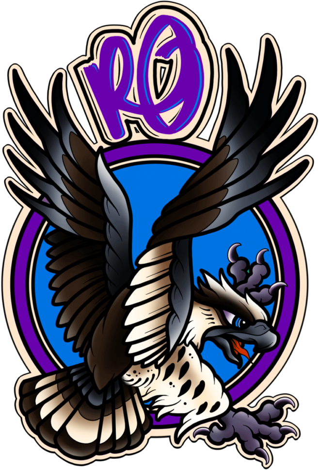 Ro Curran Artist Osprey Logo Therostudio Clipart (845x1024), Png Download