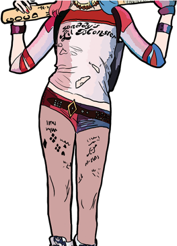 Harley Quinn Clipart Bat - Png Download (640x480), Png Download