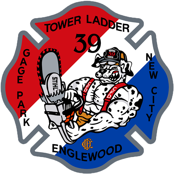 Chicago Fd Tower Ladder 39 Decal Clipart (600x597), Png Download