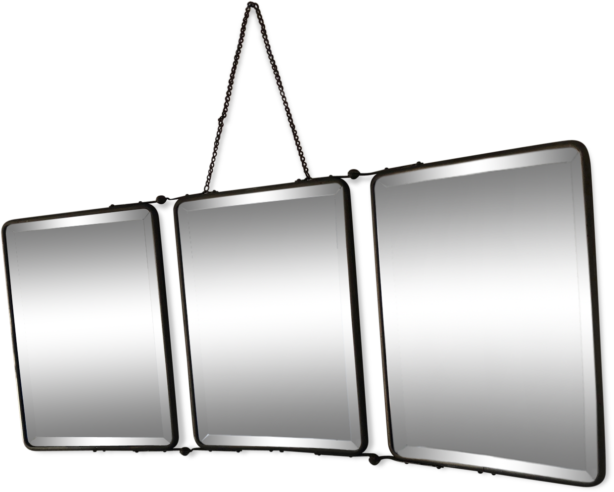 Mirror Triptych Barber 25 X 59 Vintage Clipart (1457x1457), Png Download