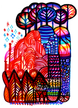 Rainbow Diamond Sparkle Trees Clipart (674x518), Png Download