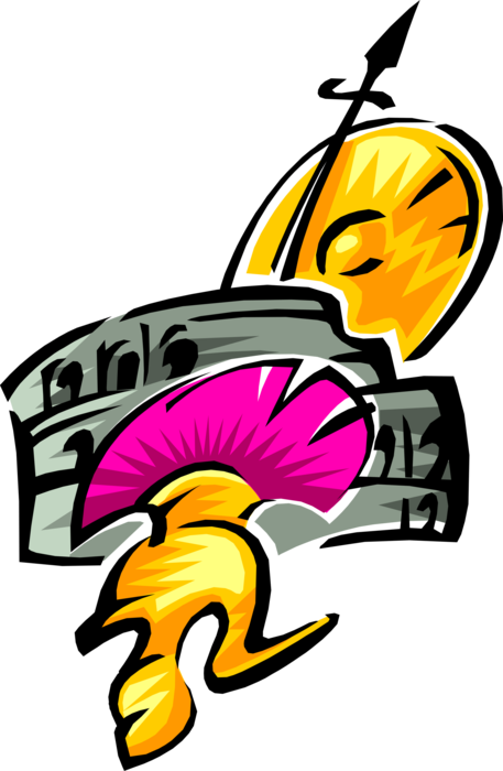 Vector Illustration Of Classical Greek And Roman Mythology Clipart (457x700), Png Download