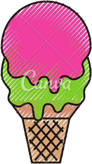 Ice Cream In Waffle Clipart (800x800), Png Download